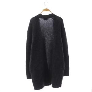Acne Studios モヘヤ混ロングカーディガン ニット 長袖 ノーボタン XS チャコールグレー