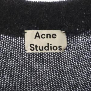 Acne Studios モヘヤ混ロングカーディガン ニット 長袖 ノーボタン XS チャコールグレー