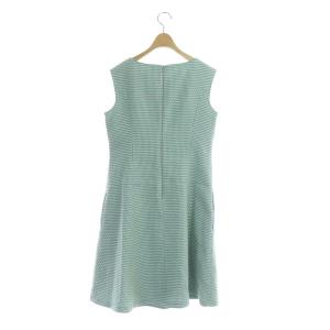 TOCCA 25周年 CANDY TWEED ドレス ワンピース 膝丈 ノースリーブ ツイード 4 緑 グリーン