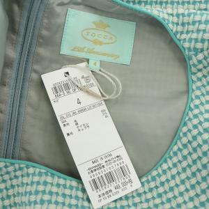 TOCCA 25周年 CANDY TWEED ドレス ワンピース 膝丈 ノースリーブ ツイード 4 緑 グリーン