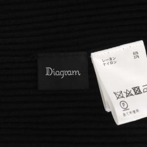 Diagram GRACE CONTINENTAL フレアリブニットスカート ロング セミフレア 金ボタン 36 黒 ブラック