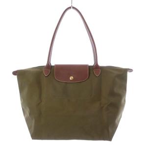 LE PLIAGE SHOPPING トートバッグ 折り畳み ナイロン レザー 茶色 ブラウン