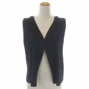 イッセイミヤケ プリーツベスト ノーボタン 4 黒 ブラック