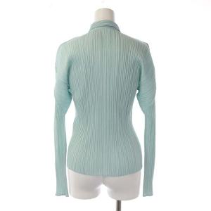 PLEATS PLEASE ISSEY MIYAKE ステンカラーシャツ 長袖 プリーツ 3 ライトブルー