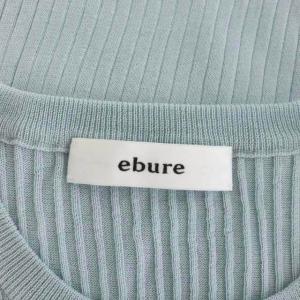 ebure ノースリーブ リブ ニット カットソー ライトブルー