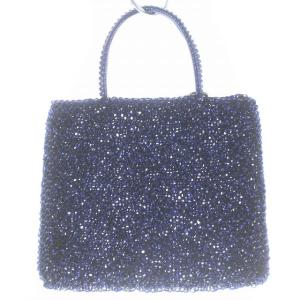 ワイヤーハンドミニバッグ トートバッグ ネイビー