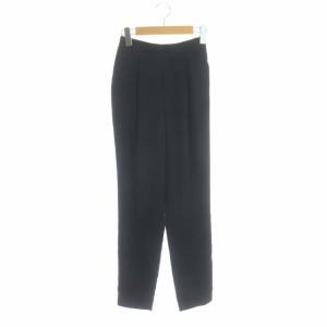 リネンライクゴムジョッパーズパンツ テーパード タック 36 紺 ネイビー