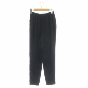 ENFOLD リネンライクゴムジョッパーズパンツ テーパード タック 36 紺 ネイビー
