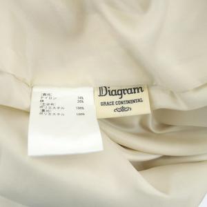 Diagram GRACE CONTINENTAL ビッグフラワータイトワンピース ロング ノースリーブ レース スカラップ 36 ベージュ