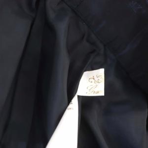 Grace Class トリアセタフタラップスカート フレア タック ミモレ丈 ロング 金ボタン 36 ネイビー