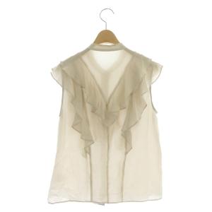 Diagram GRACE CONTINENTAL 22SS フリルヨーク切替ブラウス ノースリーブ 36 ベージュ