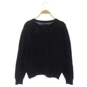 MHL. DENSE COTTON ニット セーター 長袖 2 黒 ブラック