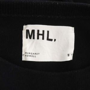 MHL. DENSE COTTON ニット セーター 長袖 2 黒 ブラック