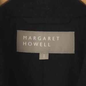 MARGARET HOWELL ウール テーラードジャケット 2B 総裏地 1 黒 ブラック