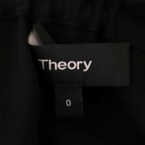 Theory CLASSIC GGT RITAH シルク ノースリーブ ワンピース フレア ロング 0 ブラック 黒