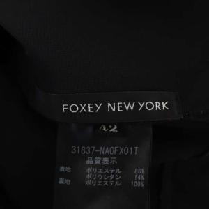 FOXEY NEW YORK アフタヌーン ドレス ワンピース ノースリーブ ひざ丈 セミフレア 42 黒 ブラック 31837