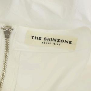 Shinzone 22SS ボリュームスリーブブラウス 七分袖 クルーネック プルオーバー FO 白 ホワイト