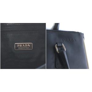 PRADA ハンドバッグ アクセサリーポーチ レザー 黒 ブラック