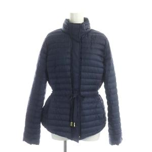 ダウンジャケット ドロスト フード収納 M ネイビー