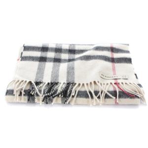 BURBERRY マフラー ストール チェック カシミヤ べージュ 黒