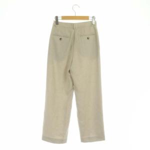 23区 vingt-trois 20SS プレンウェーブ ストレッチ ワイドパンツ 32 ベージュ