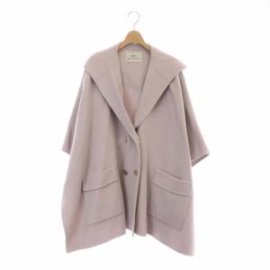 21AW ポンチョ コート リバーフードストール ショート F スモークピンク