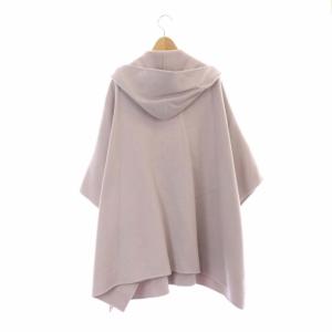 GRACE CONTINENTAL 21AW ポンチョ コート リバーフードストール ショート F スモークピンク