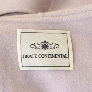 GRACE CONTINENTAL 21AW ポンチョ コート リバーフードストール ショート F スモークピンク