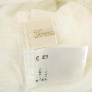 Grace Class 21SS ブラウス カットソー 長袖 フレアスリーブ ピンタック レース 36 白 ホワイト