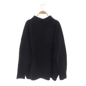 CINOH ドゥーズィエムクラス取扱い ハイネック ニット セーター プルオーバー 長袖 ウール 38 ネイビー