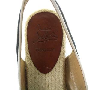 Christian Louboutin サンダル ウェッジソール 37 24cm 黒 ブラック