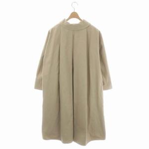 PRADA 2019年 コットン コート ロング ショールカラー ダメージ加工 36S ベージュ