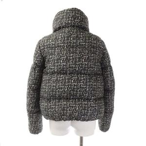MONCLER CHERY ダウンジャケット 総柄 0 チャコール