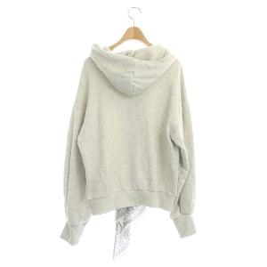 Ameri VINTAGE アメリ AMERI SCARF EGG HOODIE プルオーバー パーカー スカーフ フード F ライトグレー