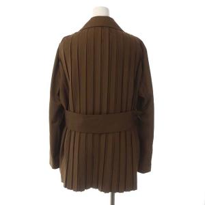 Ameri VINTAGE アメリ AMERI WAIST BELT TAILORED JACKET テーラードジャケット プリーツ シングル 茶 ブラウン