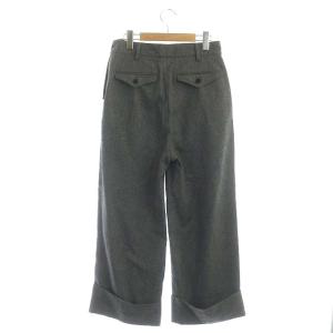MARGARET HOWELL FOX BROTHERS ワイドパンツ タック ウール 2 グレー