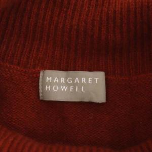 MARGARET HOWELL ハイネックニット ウール セーター 長袖 プルオーバー 2 レッド