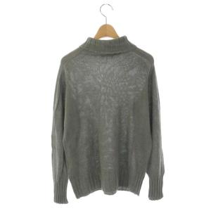 MARGARET HOWELL 21SS LINEN COTTON ニット ロールネック セーター 長袖 プルオーバー 2 ライトカーキ