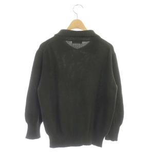 MARGARET HOWELL 20SS COTTON POLO JUMPER 襟付きニット セーター 長袖 2 ダークカーキ