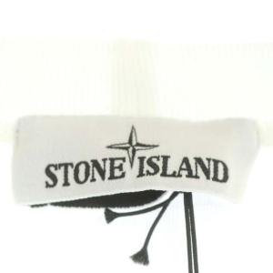 STONE ISLAND カットソー プルオーバー ロゴパッチ ガーメントダイ クルーネック M ホワイト