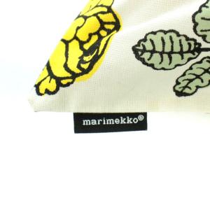 marimekko ヴィヒキルース トートバッグ キャンバス 花柄 白 ホワイト 黄 イエロー