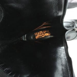 Salvatore Ferragamo ロングブーツ ラバー 24cm ブラック