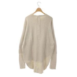 AMERICANA L'Appartement取り扱い バックヘンリー サーマルトップス カットソー 長袖 チュニック丈 プルオーバー ライトベージュ