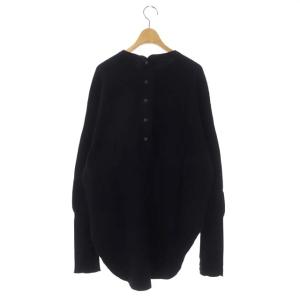 AMERICANA L'Appartement取り扱い バックヘンリー サーマルトップス カットソー 長袖 チュニック丈 プルオーバー 紺 ネイビー