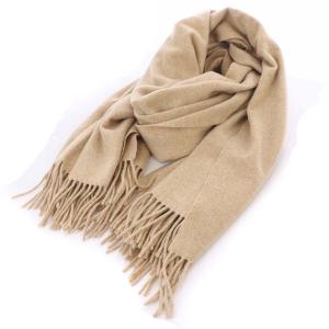 ストール フリンジ ベージュ カシミヤ
