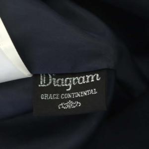 Diagram GRACE CONTINENTAL トレンチジャンパースカート ワンピース  ノースリーブ ベルト付き マキシ ロング 36 紺 ネイビー
