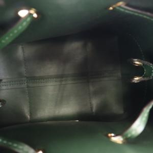 MICHAEL KORS 巾着 ハンドバッグ ショルダーバッグ 2WAY レザー 深緑 グリーン