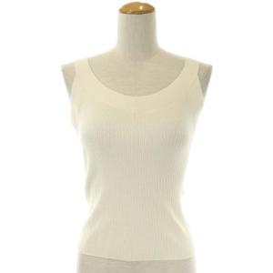 EPOCA キャミソールニット×カーディガン アンサンブル カットソー プルオーバー 前開き バルンスリーブ Vネック 七分袖 40 アイボリー