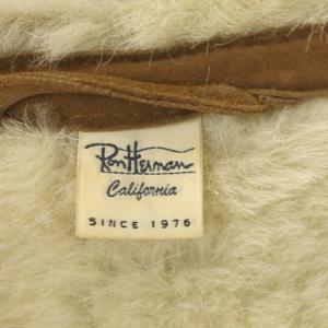 Ron Herman フーデッド ムートン コート アウター ロング シープレザー S キャメル アイボリー