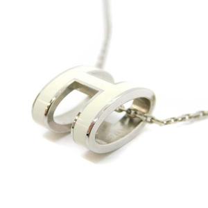 HERMES ポップアッシュ ネックレス シルバー 白